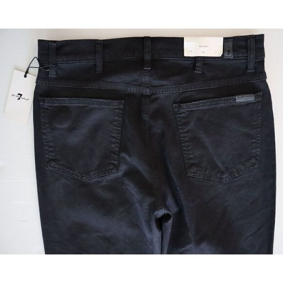 7 For All Mankind Women's Sz 30 Black Distressed Tall Bootcut Denim Jeans - Picture 3 of 11